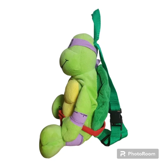 2010 Teenage Mutant Ninja Turtles Smiling Donatello Plush Backpack - Picture 3 of 6